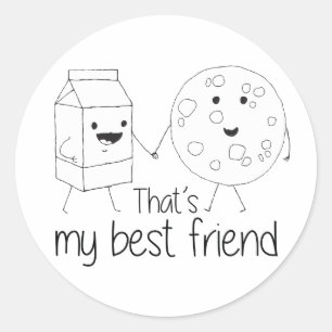 Cookies and Milk - Best Friends Classic Round Sticker
