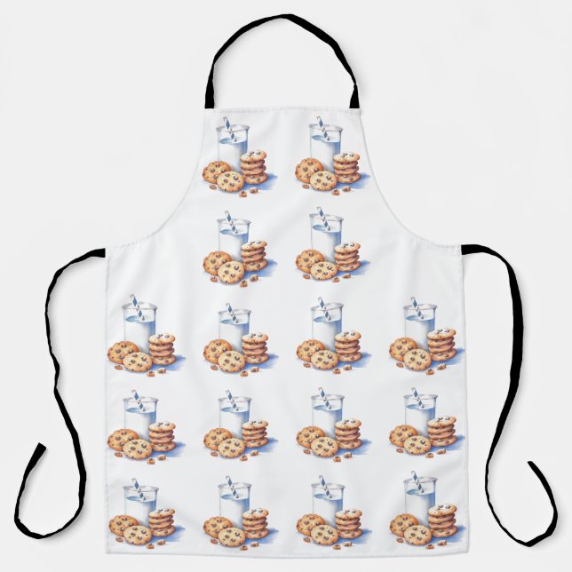 Cookies and Milk Cookie All-Over Print Apron (Front)