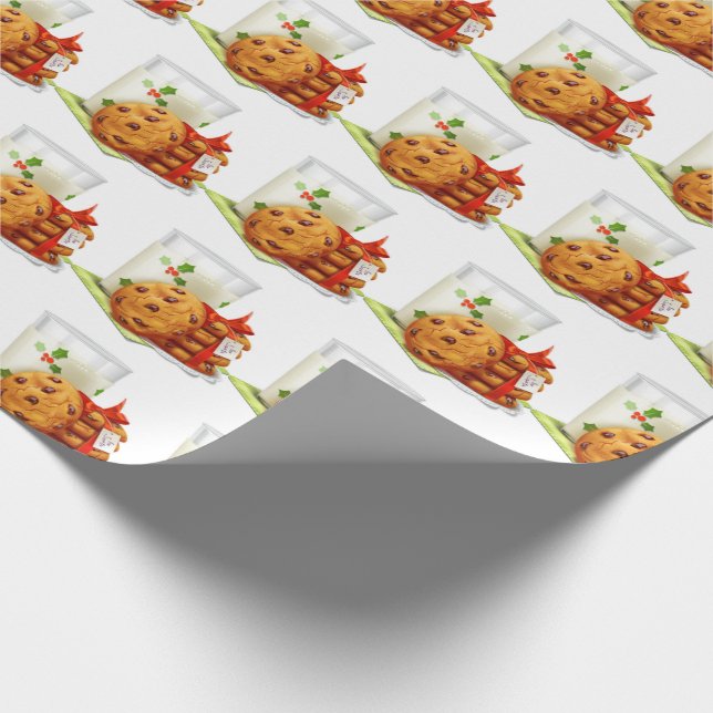 Cookies and Milk for Santa Wrapping Paper (Corner)