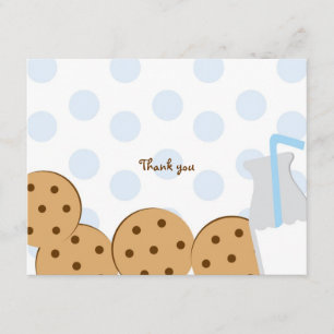 Cookies and Milk Thank You Note Cards