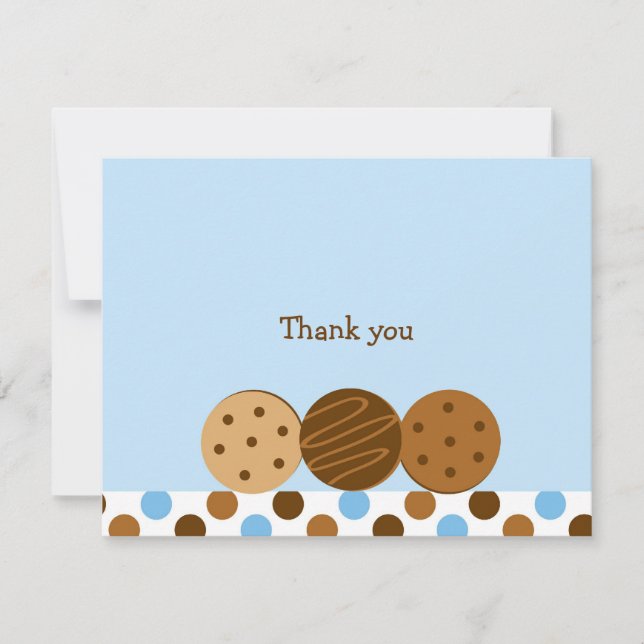 Cookies and Milk Thank You Note Cards (Front)