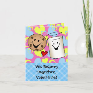 Cookies and Milk Valentine Holiday Card