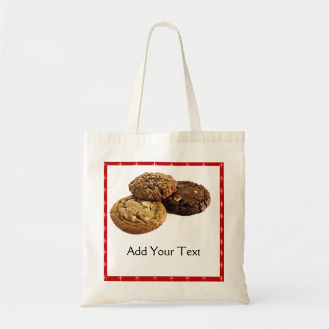 Cookies and Other Delicious Desserts on Red Tote Bag (Front)