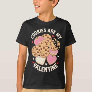 Cookies Are My Valentine Cute Chocolate Chip Heart T-Shirt