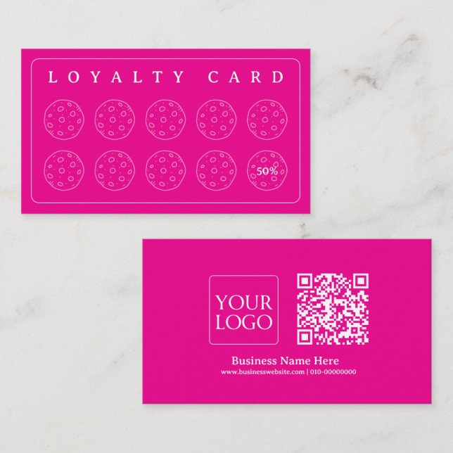 Cookies Bakery Baker Coffee Shop Homemade Business Loyalty Card (Front/Back)