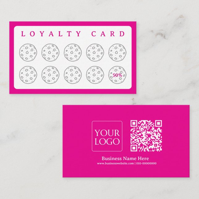 Cookies Bakery Baker Coffee Shop Homemade Business Loyalty Card (Front/Back)