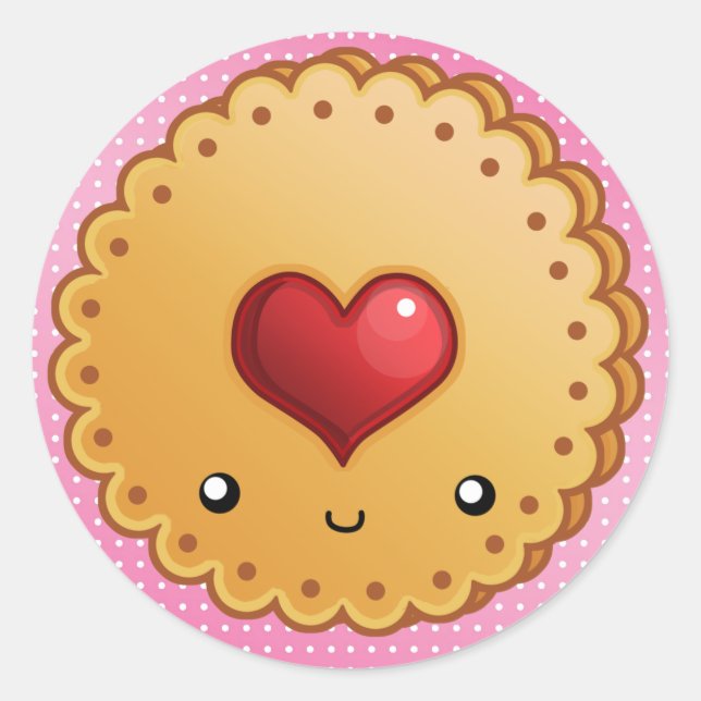 cookies+BG, cookie_luv Classic Round Sticker (Front)