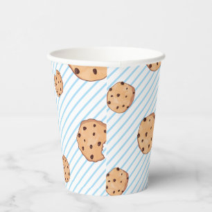 Cookies blue stripes Birthday Party Paper Cups