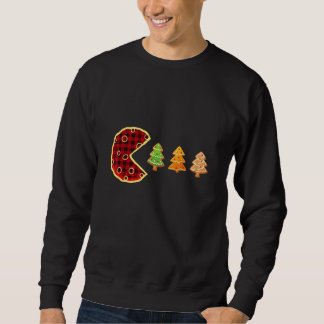 Cookies Buffalo Eating Tree Gingerbread Christmas  Sweatshirt