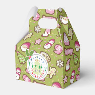 Cookies Christmas Green Favour Box