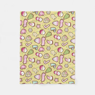 Cookies Christmas Yellow Fleece Blanket