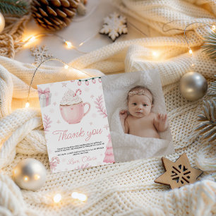 Cookies & Cocoa Birthday Photo Thank You Invitation