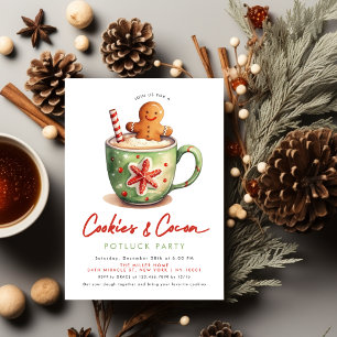 Cookies & Cocoa Christmas Party Invitation