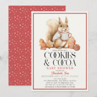 Cookies & Cocoa Hot Chocolate Squirrel Baby Shower