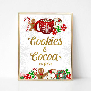 Cookies & Cocoa Sweet Christmas Party Sign