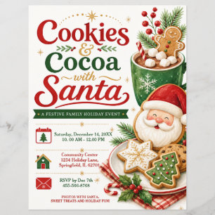 Cookies & Cocoa with Santa Flyer