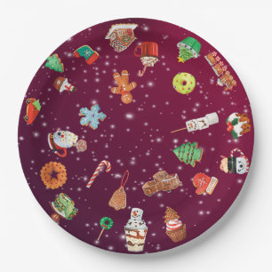 Cookies, Cupcakes and Cocoa Paper Plate