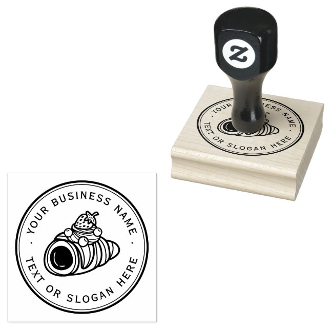 Cookies Custom Business Logo Large  Rubber Stamp (Stamped)