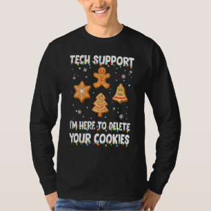 Cookies Eater Computer Tech Support Joke Christmas T-Shirt