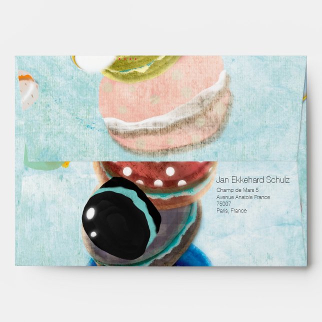 Cookies flavours Watercolor Envelope (Back (Top Flap))