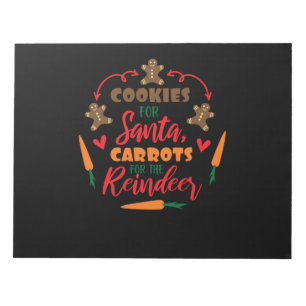 Cookies for Santa, carrots for the reindeer Notepad