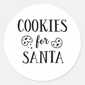 Cookies For Santa Christmas Gift Classic Round Sticker