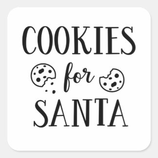Cookies For Santa Christmas Gift Square Sticker