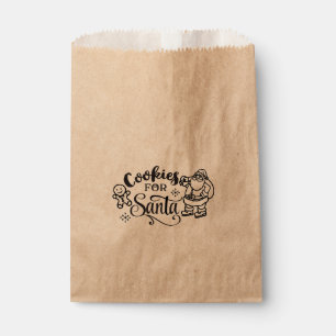 COOKIES FOR SANTA Christmas Holiday Favour Treat Bags