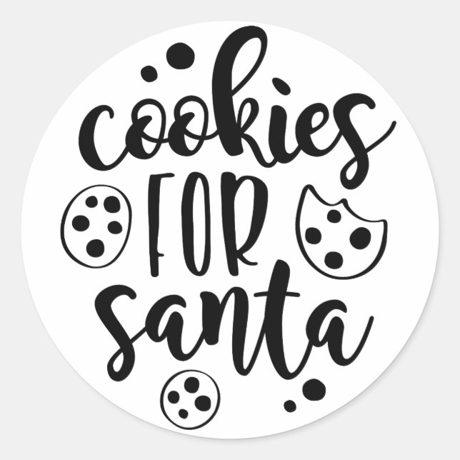 Cookies for santa, Christmas sticker (Front)