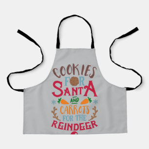 Cookies For Santa Christmas Word Art Apron
