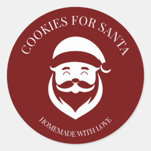 Cookies For Santa Classic Round Sticker