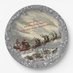 Cookies for Santa 🎅(customisable) Paper Plate