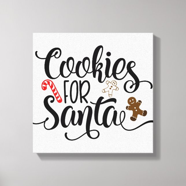 Cookies for Santa Fun Christmas Canvas Print (Front)