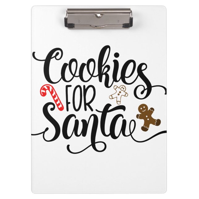 Cookies for Santa Fun Christmas Clipboard (Front)