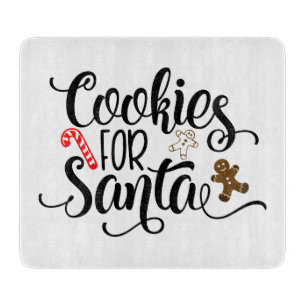 Cookies for Santa Fun Christmas Cutting Board
