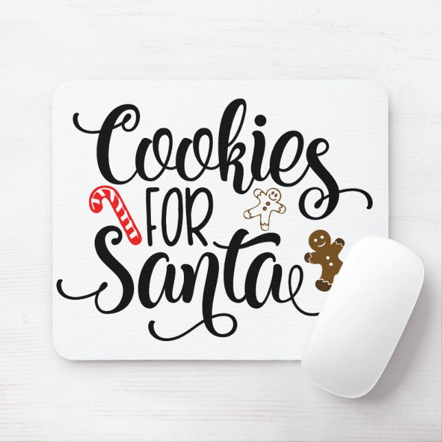 Cookies for Santa Fun Christmas Mouse Mat (With Mouse)