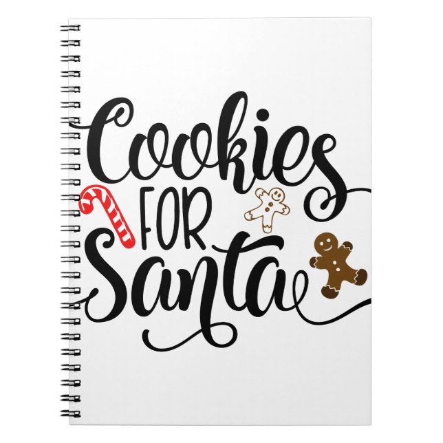 Cookies for Santa Fun Christmas Notebook (Front)