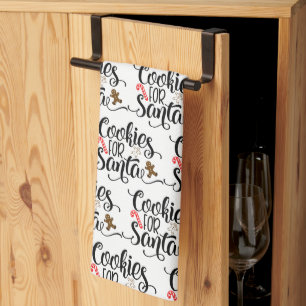Cookies for Santa Fun Christmas Tea Towel