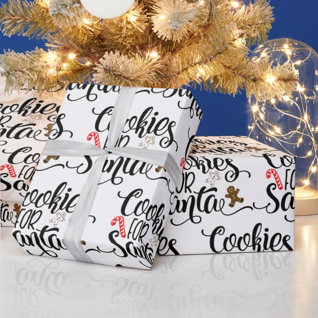 Cookies for Santa Fun Christmas Wrapping Paper (Holidays)