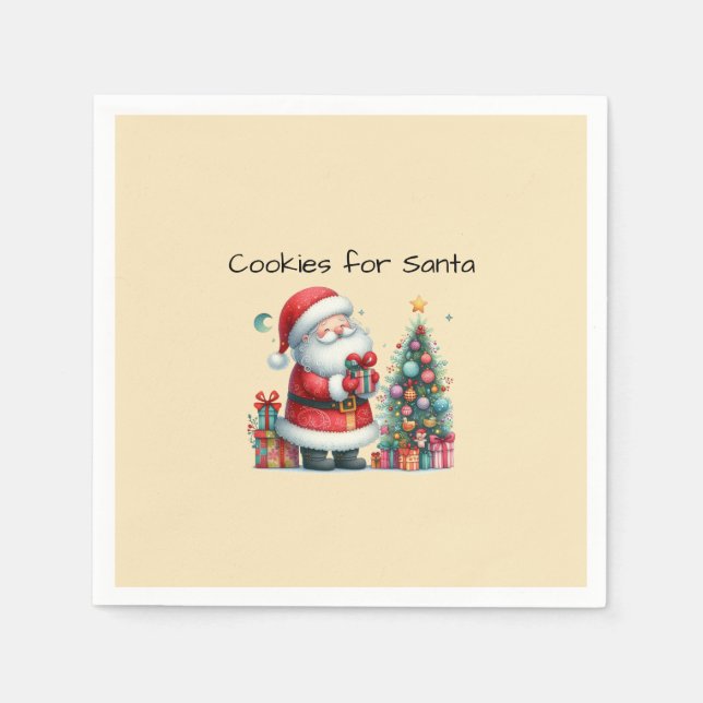 Cookies for Santa Napkin (Front)