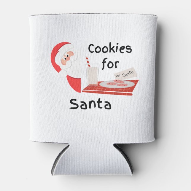 Cookies for Santa on a Christmas  Can Cooler (Front)
