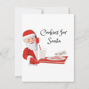 Cookies for Santa on a Holiday Card