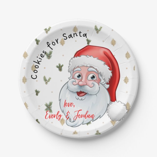 Cookies for Santa Paper Plate (Front)