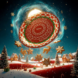 Cookies For Santa Red Green Merry Christmas Paper Plate