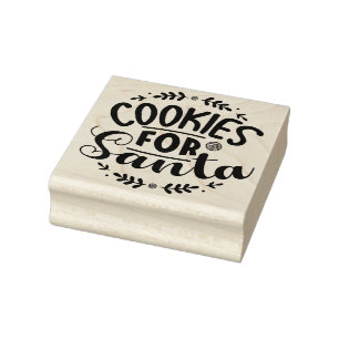 Cookies for Santa Rubber Stamp