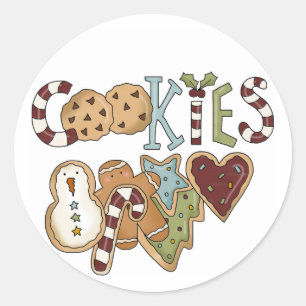 Cookies for Santa Tshirts and Gifts Classic Round Sticker