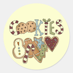 Cookies for Santa Tshirts and Gifts Classic Round Sticker