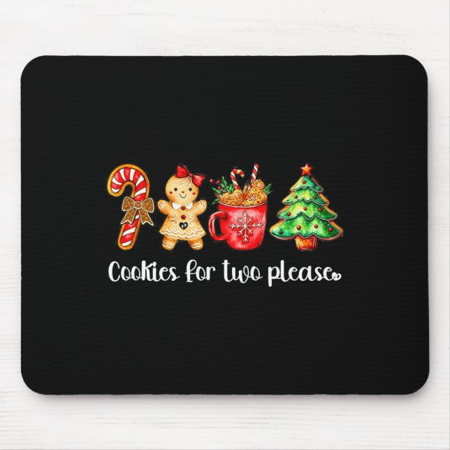 Cookies For Two Please,christmas Pregnancy Announc Mouse Mat (Front)