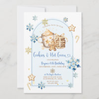 Cookies & Hot Cocoa Blue Snowflakes 6th Birthday