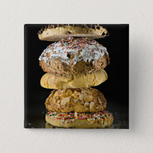 Cookies in a stack 15 cm square badge